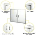 thumbnail image 6 of EastVita BBQ Access Door 31" W x 24" H, Double Outdoor Kitchen Door, Weatherproof Built in 304 Stainless Steel with Handle for Outside, Commercial, BBQ, 6 of 8