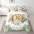 thumbnail image 2 of Castle Fairy Alphabet R 7pcs Bedding Comforter Set for Child,Kawaii Wildlife Queen Bedding Sets Super Cozy,Botanical Plants Queen Sheet Sets,Ultra Soft Home Decor, 2 of 8