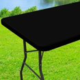 thumbnail image 1 of Mantel Moosfor Spandex rectangular de 6 pies, negro, impermeable, 1 of 9