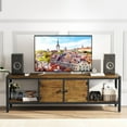 thumbnail image 6 of TROPOW Tv Stands for Living Room,58" Large TV Console Table with 2 Closed Storage Spaces and Open Compartments, Wooden Entertainment Center with Adjustable Feet for Living Room, Bedroom, Brown, 6 of 10