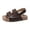 A121-Brown, variant on Toddler Buckle Sandals Open Toe Water Sandal with Adjustable Back Strap for Boys Girls(Black,7)