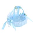 thumbnail image 4 of YUMILI Cesta de Flores, Cesta de Flores de Encaje de Boda portátil Contenedor de Dulces Suministros de Ceremonia de Fiesta Decoración(Azul), 4 of 8