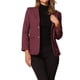 thumbnail image 4 of BLAZER DE DENIM PARA MUJER INSPIRADOR CHIC, CON SOLAPA EN V, DE UN SOLO BOTÓN, CON ALMOHADILLAS EN LOS HOMBROS, CHAQUETAS DE TRABAJO, COLOR BURDEOS, 4 of 6
