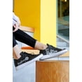 thumbnail image 2 of DOGO Black Sneakers for Women - Handmade Women's Fashion Sneakers, Vegan Leather and Unique Design, Womens Sneakers Bugs Bunny Builders Black Design, Size 7.5, 2 of 5