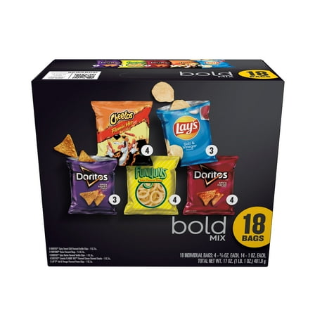 Frito Lay Bold Mix Chips Variety Pack, 18 Count