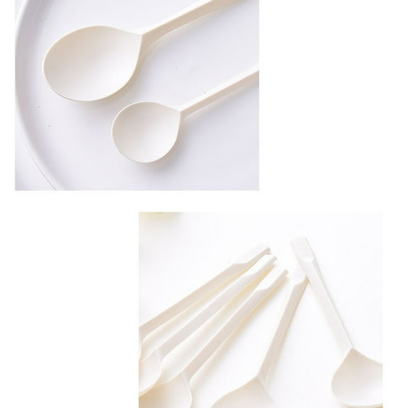 Raindrops Plastic Disposable Spoon for Eating Thicken Spoon for Home Restaurant 100pcs
