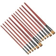 thumbnail image 4 of 12 Uds pincel de pintura nailon dos colores varilla marrón acuarela acrílico Gouache artista herramientas de pintura, 4 of 12