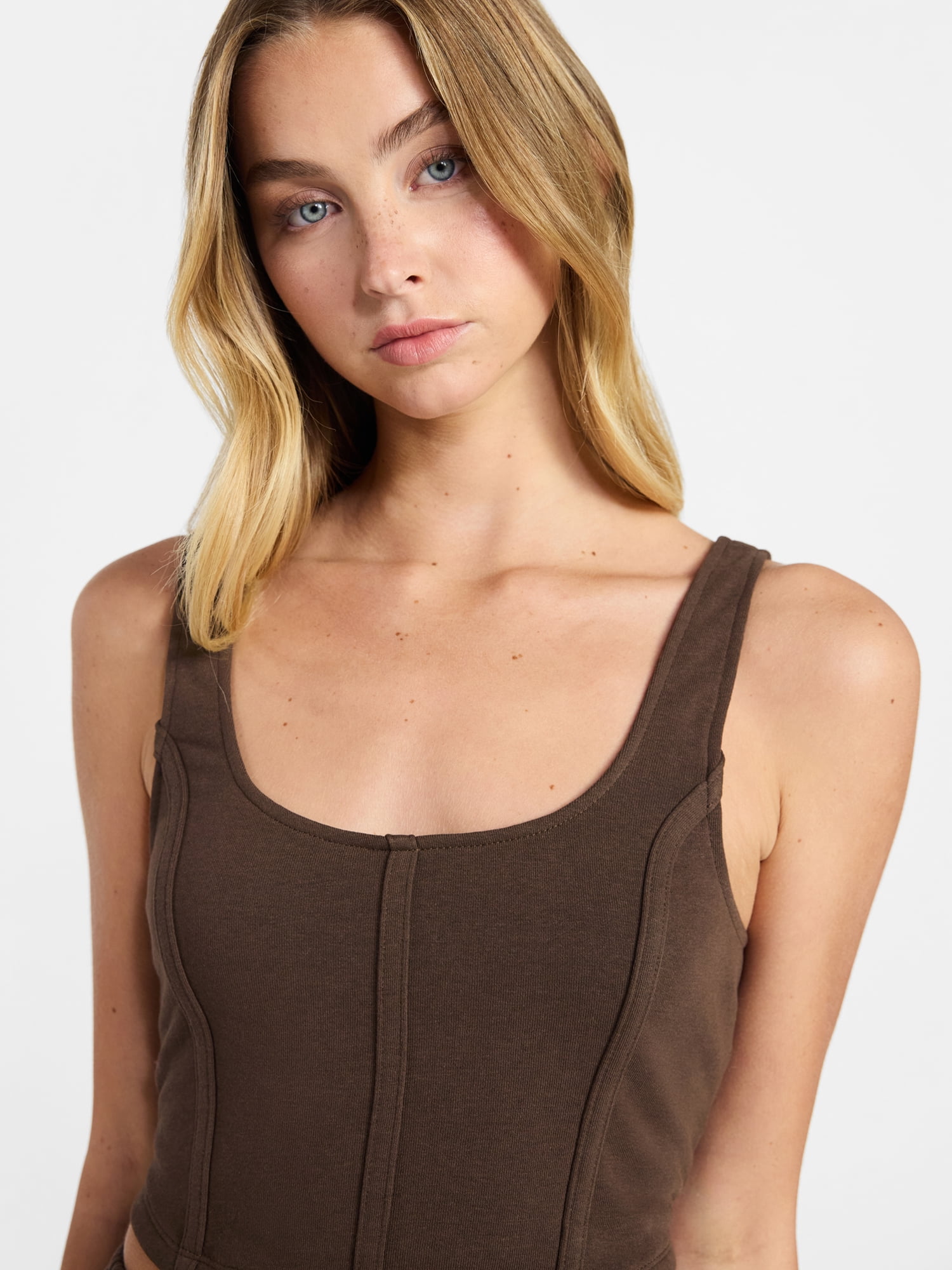 No Boundaries Bustier Tank and Cargo Pant Set, 2-Piece, Women's and Women's Plus Sizes XXS-4X