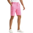 thumbnail image 4 of Lars Amadeus Polka Dots Shorts for Men's Summer Business Flat Front Dress Golf Shorts, 4 of 5