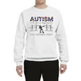 thumbnail image 3 of Autism Is Not A Disablity Itâ€™s A Different Abilty | Autism Awareness Dabbing Skeleton Inspirational Christian Unisex Crewneck Graphic Sweatshirt, White, XX-Large, 3 of 5