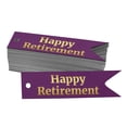 thumbnail image 1 of Inkdotpot Pack Of 100 Happy Retirement Favor Paper Tags Craft Real Gold Foil Hang Tags, 1 of 1