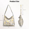 thumbnail image 4 of Canvas Crossbody Bag for Women and Men Lightweight Large Boho Tote Shoulder Bag Adjustable Strap Trippy Design Travel Work Casual Daypack, 4 of 5