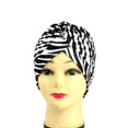 thumbnail image 1 of Turban Indien Rayé de Zèbre Foulard Musulman Femmes Chapeau Couverture de Main Chimio Wrap Cancer Chapeau, 1 of 2