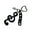 Black, variant on Unique Note and Star Design Keychain Cute Compact Decorative Charm Musical Symbol Key Holder Ideal for Gifting