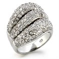 thumbnail image 1 of Rhodium Brass Ring with AAA Grade CZ, Clear - Size 7, 1 of 1