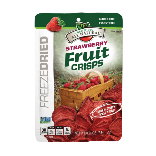 Brothers All Natural Strawberry Crisps, Freeze-Dried, 6-Pack
