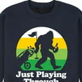 thumbnail image 3 of Instant Message - Just Playing Through - Sasquatch - Men's Crew Neck Fleece Pullover, 3 of 6