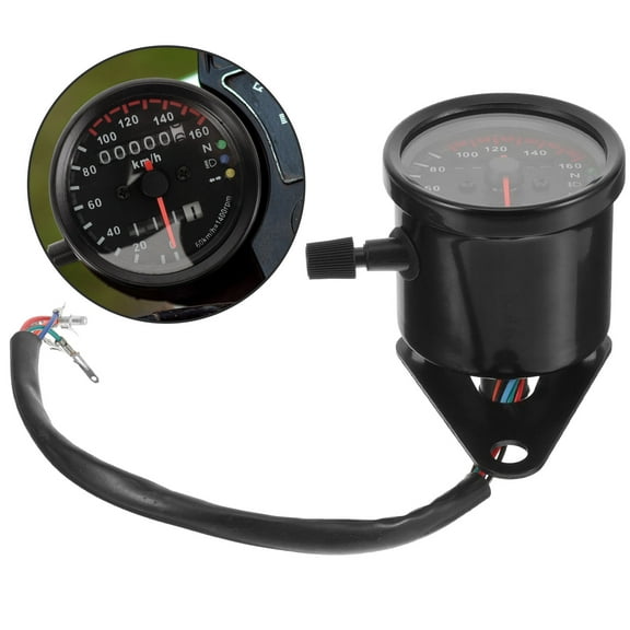 OUNONA Digital Speedometer for Motorcycle with Odometer Adjust Black Metal Multifunctional Design High Precision Measurement