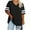 Black T-Shirts for Women, variant on Olyvenn Stylish Plus Size Womens T Shirts Short Sleeve V Neck Loose Casual Summer Tees Basic Tunic Tops with Pocket Black 12