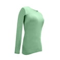 thumbnail image 4 of Natural Uniforms Under Scrub Tee Crew Neck Long Sleeve T-Shirt Underscrub Tee (Meadow Green, Small), 4 of 6