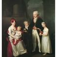 thumbnail image 3 of Friedrich Carl Gröger 12x13 Black Modern Framed Museum Art Print Titled - Family Portrait of Lubeck Merchant Marc Andre Souchay (1759-1814), His Wife Cornelia (1765-1838) and Their Children, 3 of 5