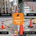 thumbnail image 5 of Retractable Barrier for Safety Traffic Cones 53" x 84" - 2" OD - Large Yellow and Black Bar Barricade 4 Pack - for Road Construction, Parking, Warning, Temporary Security Divider by Xpose Safety, 5 of 6
