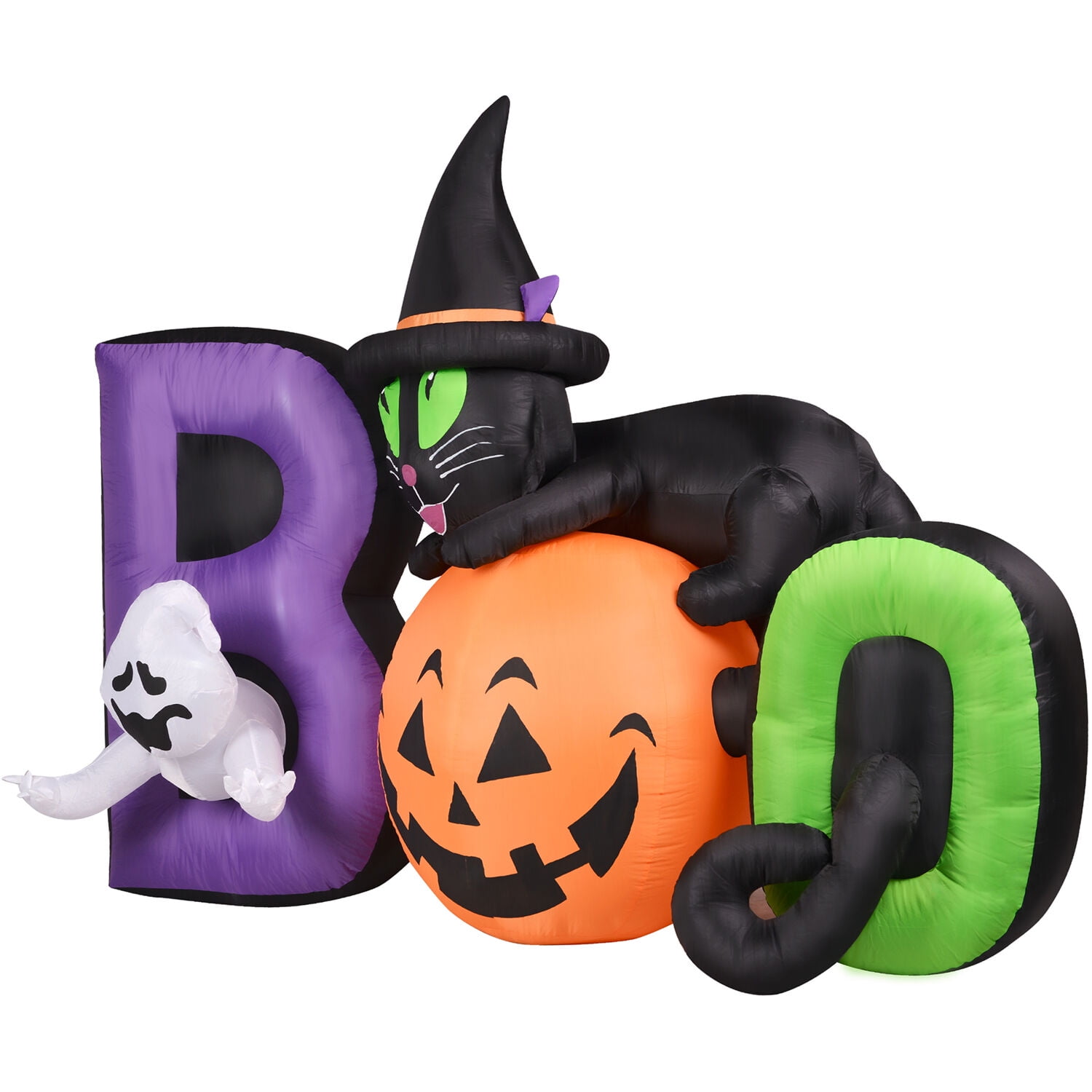 Haunted Hill Farm 5 Ft.Prelit Boo Sign Halloween Blow Up