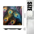 thumbnail image 2 of High Precision Body Weight Scale Smart Bathroom Scales with Large LCD Display(400lbs),Decorative for Bedroom-Vibrant Pattern Of Colorful Peacock Feathers On Black Fabric, 2 of 4