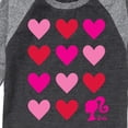 thumbnail image 3 of Barbie - Barbie Heart Grid - Toddler And Youth Raglan Graphic T-Shirt, 3 of 4
