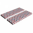 thumbnail image 1 of Tea Party Bench Cushion Set of 2, Britain Themed Teacup Forms Patterned Union Jack Hearts Flags, Standard Size Foam Pad and Decorative Cover, Vermilion Night Blue, by Ambesonne, 1 of 4