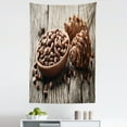 thumbnail image 1 of Pinecones Tapestry, Pine Nuts on Rustic Wooden Board Blurry Backdrop Weathered Earth Tones, Fabric Wall Hanging Decor for Bedroom Living Room Dorm, 5 Sizes, Umber and Pale Sepia, by Ambesonne, 1 of 1