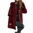 thumbnail image 4 of Felirenzacia Womens Short Cardigans Cable Knitted Open Front Oversized Hooded Outerwear Sweater Coat, 4 of 8