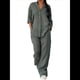 thumbnail image 3 of Conjunto de 2 Piezas de y Algodón para Mujer, con Cuello en V, Camisa de Larga Abotonada y Pantalón con Bolsillos Verde XXL, 3 of 7