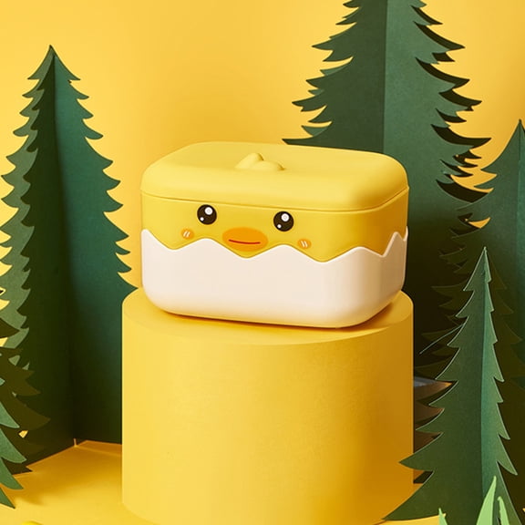 WHAMVOX Portable Plastic Animal Soap Dish Adorable Soap Box Decorative Soap Dish with Lid Soap Holder