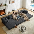 thumbnail image 7 of VNT 109" Convertible Sectional Sofa with 5 Pillows for Living Room, Apartment, Gray, 7 of 7