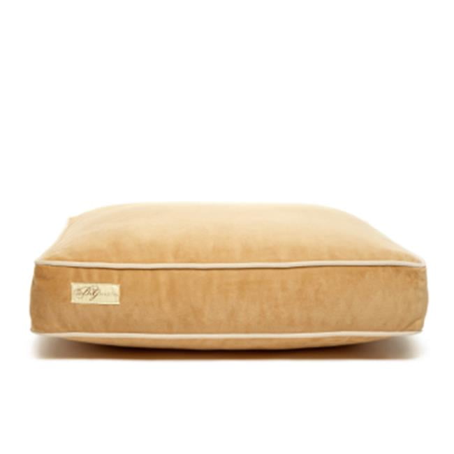 B & G Martin Microsuede Dog Bed Cushion Pillow Insert with Luxe Buckwheat, Honey Small