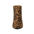 thumbnail image 6 of BLISSFUL STEP Women's Pointed Toe Zipper Stiletto Heels Ankle Boots Leopard 7, 6 of 8