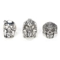 thumbnail image 3 of Sonew Skulls Ring Set,Silver Skulls Ring,3pcs Skulls Rings Alloy Fashionable Ring Set Vintage Silver Cosplay Skull Rings For Men, 3 of 8