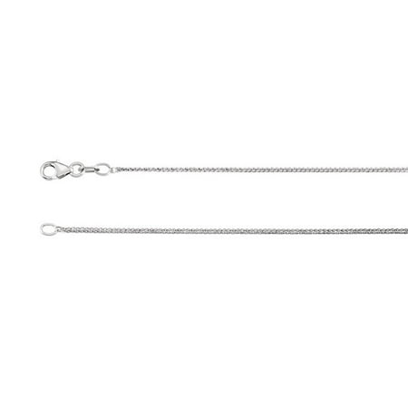 - 0.9mm Platinum Solid Wheat Chain Necklace