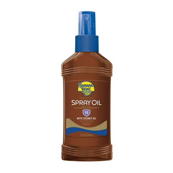 Banana Boat Protective Tanning Oil Pump Spray Sunscreen SPF 15, 8oz