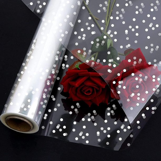 Rollo de celofán transparente 84cm X 35m Rollo de celofán transparente para floristería
