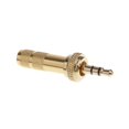 thumbnail image 1 of 3.5mm Screw Lock Stereo Jack Male Lock Male Plug Metal Audio Solder Adapter gold, 1 of 8