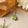 thumbnail image 3 of Collar Elegante JeenMata con Colgante Deslizante Peridoto 1,5 Cts Oro Blanco, 3 of 6