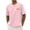 Pink, variant on Mens Polo Print Short Sleeve Crew Neck Comfort School Outfits for Teachers,Pink,S
