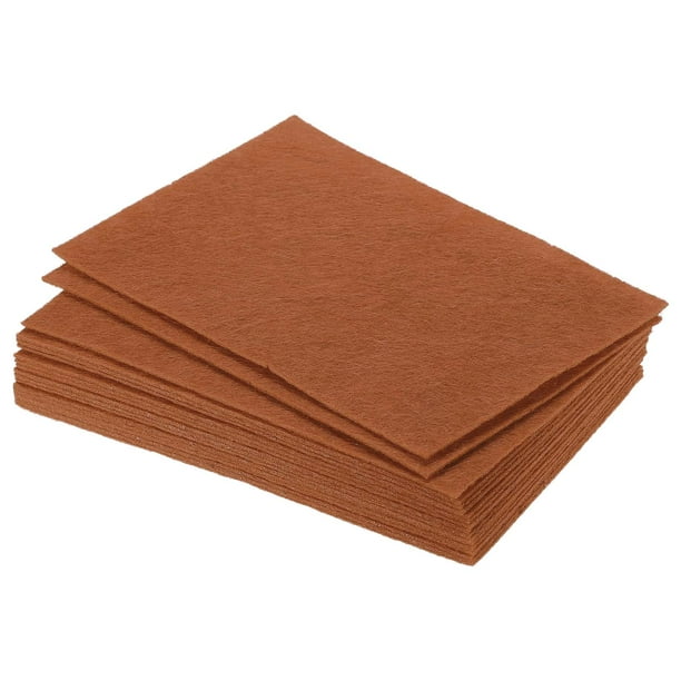 Hojas de fieltro suave Uxcell para manualidades, decoración de pasatiempos marrón