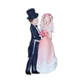 thumbnail image 3 of GUOOL Wedding Cake Topper Bride and Groom Mini DIY Micro Landscape Miniature Scene People Wedding Cake Dolls Topper for Anniversary Pink Dress, 3 of 9