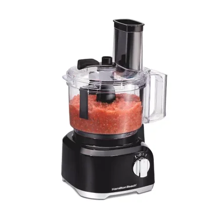 Bowl Scraper Food Processor Black - 70743: 450W, 2 Speeds, Dishwasher-Safe, 64oz Capacity, Chops, Full-Size