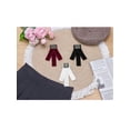 thumbnail image 5 of INSPIRE CHIC Womens Velvet Pre-Tied Bowknot Brooch Pin with Rhinestone for Wedding Party White, 5 of 5