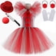 thumbnail image 2 of Disfraz de payaso de It Pennywise para niña, vestido con tutú gris y rojo, disfraces de payaso espeluznante para Halloween para niña, ropa de fiesta de carnaval, 2 of 5