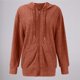 thumbnail image 5 of Suéteres para Mujer, Sudaderas de Punto de Larga con Cremallera, Sudaderas Acanaladas, Sudaderas Casuales Holgadas con Bolsillo. Naranja M, 5 of 8